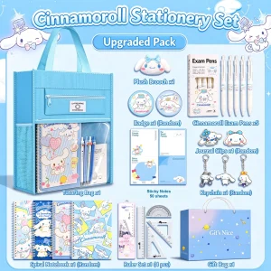 Cinnamoroll Stationery Gift Set - Upgraded - Study Tote, packaging and included stationery
