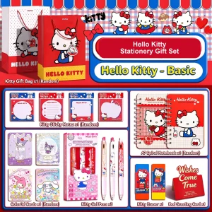 Hello Kitty Stationery Gift Set - Basic - Gift Bag, packaging and included stationery